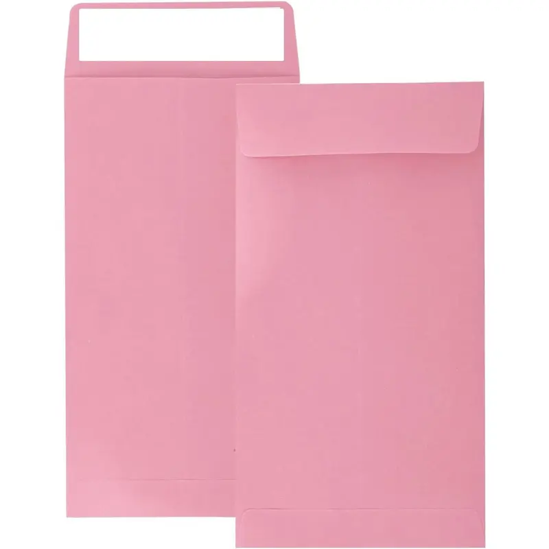 Pink 100 Cash Envelopes 3.5 x 6.5 inch,Coin Self Seal Envelopes For Savings plan,Money Envelopes for Cash,coin,Check and Small items redit Card,Seed