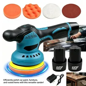 Portable wireless polishing machine, multifunctional car polishing machine, suitable for car paint polishing, scratch repair and waxing and sealing, furniture maintenance, home cleaning and polishing, etc., a multifunctional wireless polishing tool