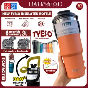 Tyeso Tumbler With Handle 600/750/900/1050/1200ml 304 Stainless Steel Insulated Water Bottle