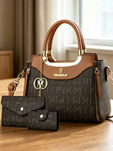 Letter Print Crossbody Shoulder Bag, Casual PU Material, Multi-Color Options, Large Capacity, Versatile Accessory for All Seasons