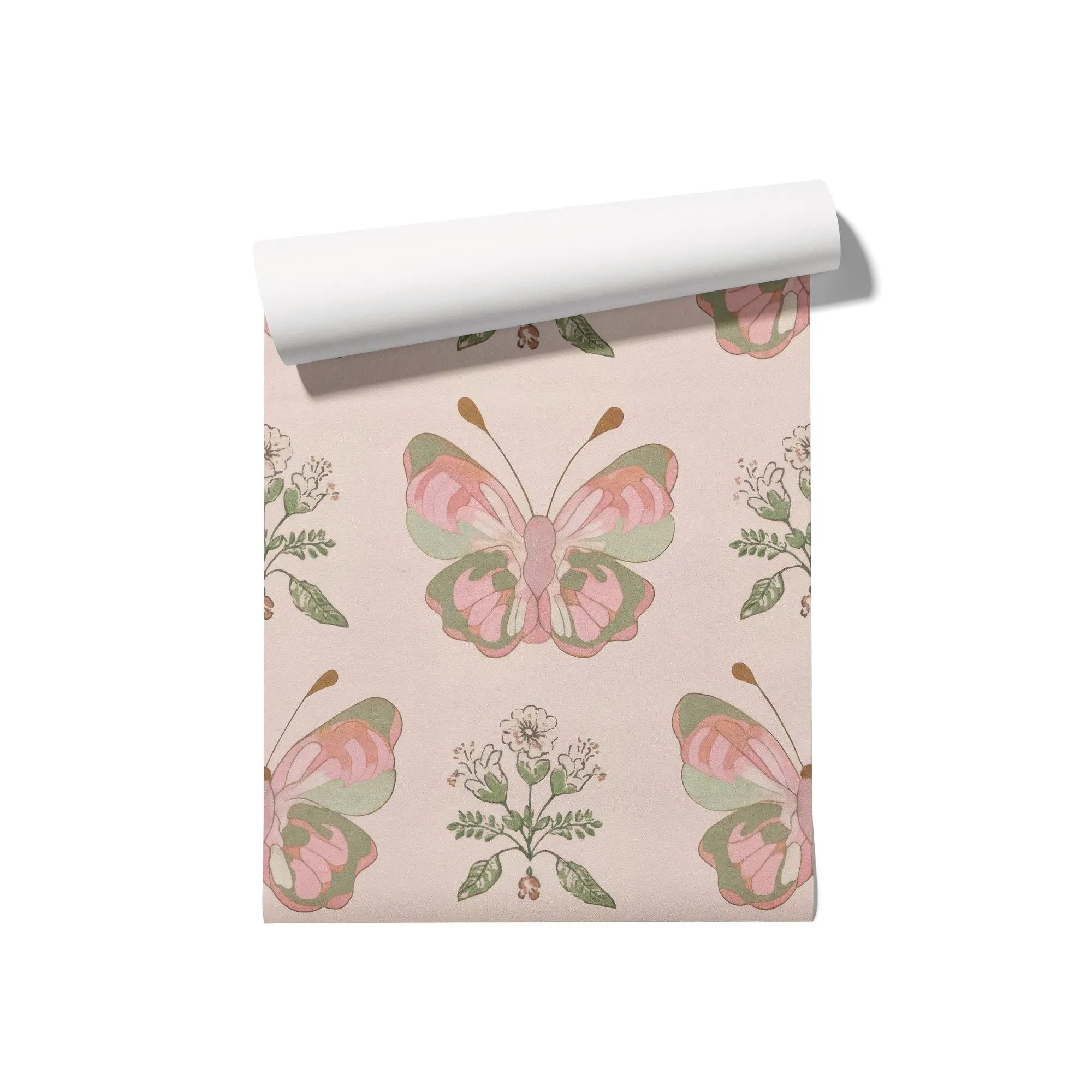 Butterfly Blooms Renter-Friendly Peel and Stick Wallpaper, 30 ft (h) x 19 in (w) Non-Pasted Adhesive Backing Beautiful Patterns Decor for Bedrooms (Home Improvement Building Supplies, Wallpaper & Wall Trim)