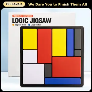 Logic Game 88 Brain-Teasing Puzzles forKids,Teens & Adults|Portable Educational Toy forTravel,Gifts&Family Fun（Ages7+）