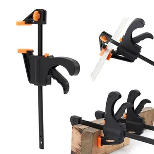 Woodworking Clamp 4 Inch Carbon Steel F Wood Clamp Heavy Duty Quick Grip Clamp F-Shaped Bar Clamp Woodworking Tool for Packaging Carpentry Furniture Project