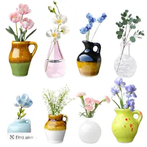 Find Similar Mini Ceramic Vase Refrigerator Magnets - Decorative Kitchen Magnets for Notes Photos & Reminders - Unique Shape for Organized Fridge Surfaces