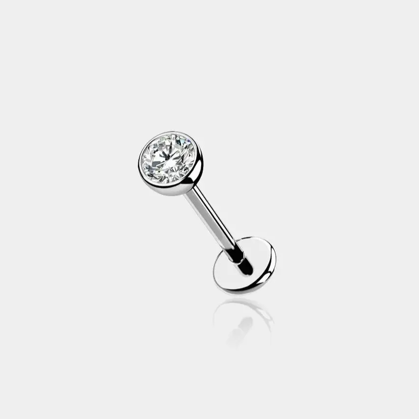 Threadless Titanium Flat Back Nose Stud Push Pin Nose Ring Hypoallergenic Jewelry
