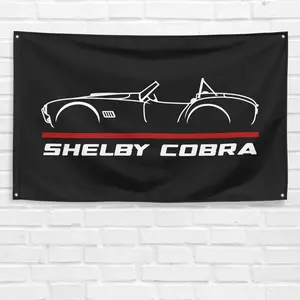 Shelby Cobra 3x5 ft Flag Garage Wall Decor Birthday Gift Banner