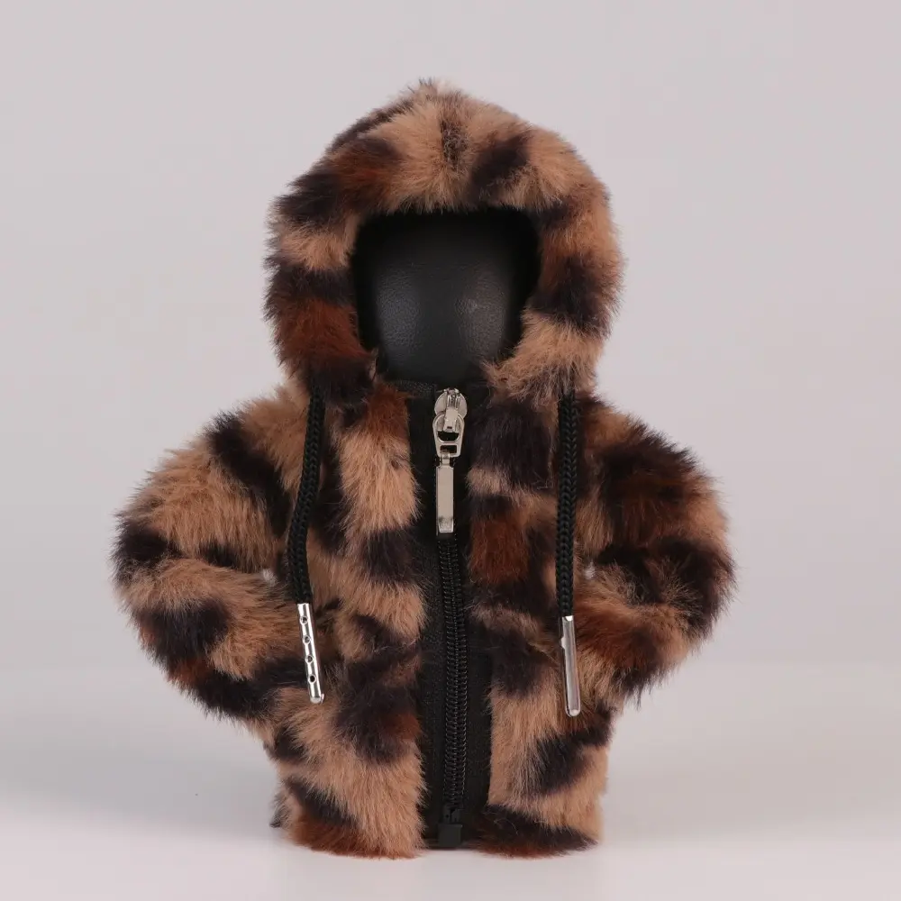 Zipper leopard print brown