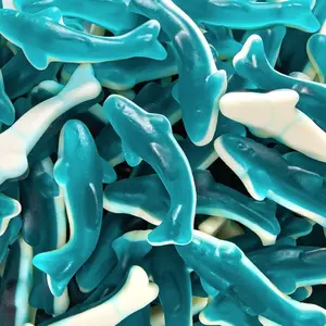 Blue Sharks Gummy Candy |2-Pound Bag | Made with Real Fruit Juice