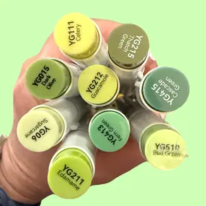 Yellow Greens Ohuhu Honolulu B Brush/Fine/ Chisel Tip  Single Color | Sold by The Marker Monster