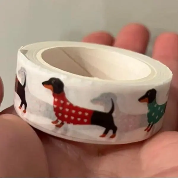 Dachshund Washi Tape, Doxie Stationary Tape for Planners & Envelopes