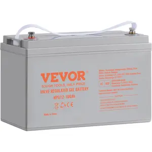 VEVOR Deep Cycle Battery, 12V 100 AH, AGM Marine Rechargeable Battery, High Self-Discharge Rate 800A Current, for RV Solar Marine Off-Grid Applications UPS Backup Power System