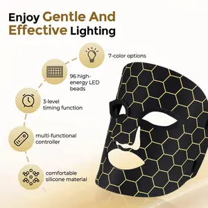 PVD Colorful Infrared LED Face Mask - Home Red Light Therapy Device for Anti-Aging, Wrinkle Removal, Acne Clearing, comfortable wireless, comfortable wireless,  day special gift, miss beautiful eyes masks,  massager beauty device, omni lux led