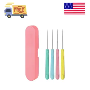 4Pcs 5.2 Inches Sugar Stir Needle, Cookie Scribe Needles Cake Decorating