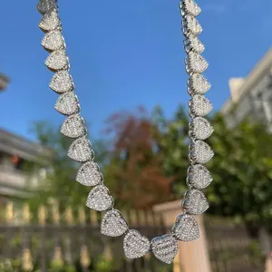 [ICE HUE]18K Gold Vacuum Plated Copper with 5A+ Sri Lanka Zircon Love Necklace Miami Italy Mexico & Micro Inspired for Women & Men Luxury Jewelry,Daily Wear,Casual Fashion,Gift Idea,,Classic,Hip Hop,Simple,Sporty Style,Lgbt