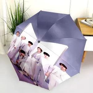 BTS 1 (23) New printed universal umbrella, automatic folding umbrella, portable foldable travel umbrella, outdoor umbrella, Black Friday, Christmas, and birthday gift.