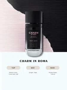 CHARM IN ROMA “Tired of Basic Masculine Scents? Charm in Roma’s Mineral Salt & Woody Vetiver Will Make You Stand Out – Perfect for Dates & Business Meetings  #PerfumeAddict”