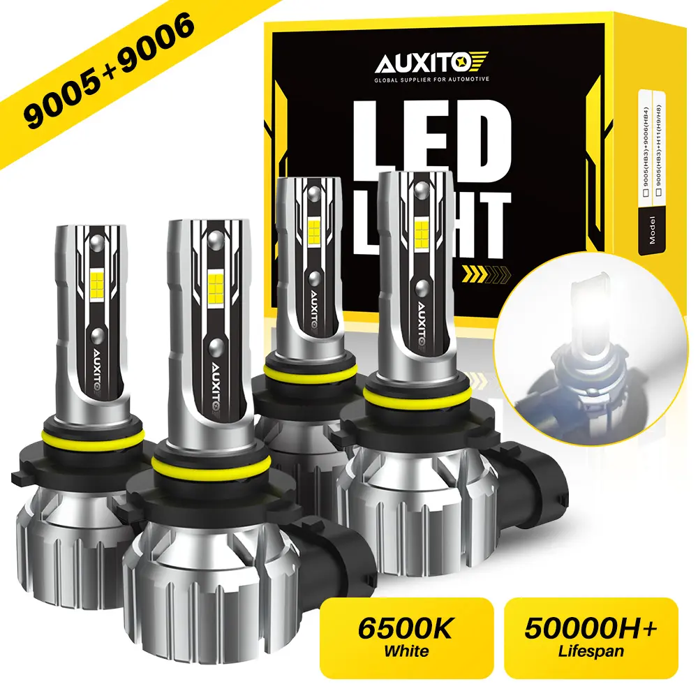 AUXITO H11/H9/H8/9005/HB3/9006/HB4/H7 White LED Headlight Kit High/Low Beam Bulbs Super Bright 6500K 30000LM AUXITO H11/H9/H8/9005/HB3/9006/HB4/H7 White LED Headlight Kit High/Low Beam Bulbs Super Bright 6500K 30000LM