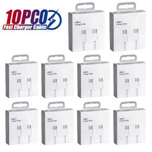 10-Pack USB-C Cable for Apple iPhone 17 16 15 Pro Max, PD 60w Fast Charging, Huawei Xiaomi Samsung Type C Data Cable, 2m Boxed