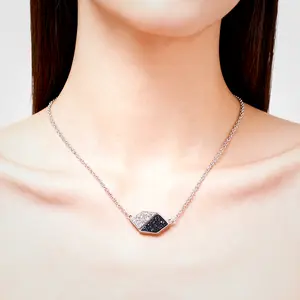 Raw Druzy Hexagon Necklace – Natural Geode Pendant Symbolizing Protection, Harmony & Divine Energy | Healing Stone Jewelry Gift for Her