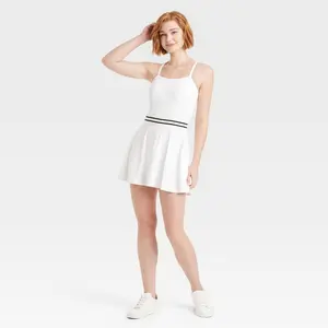 Women's Knit Cami Strap Active Dress - JoyLab White XXL