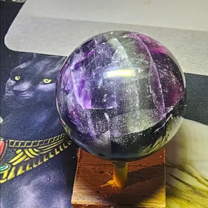 Purple/Green Fluorite Sphere - 2.5"