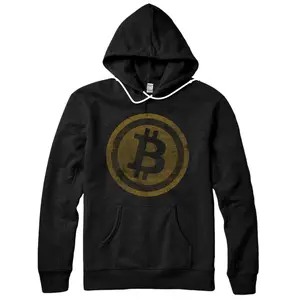 Personalized Vintage Bitcoin Logo Hoodie Retro BTC Crypto Trader Gift Pullover Hoodie