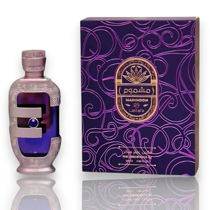 Lattafa Mashmoom Concentrated Oil Perfume for Women, 20ml (up to 0.9 fl oz) - Captivating Caramel, Musk Vanilla Fragrance, Long-Lasting