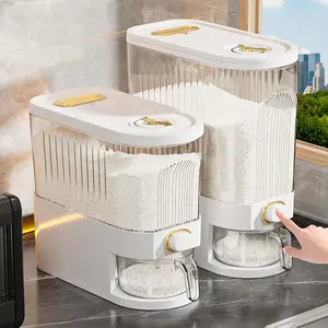 1PC Kitchen Rice Dispenser, Grain Storage Container, Airtight Moisture-Proof Insect-Proof Food Bucket, Large Capacity Cereal Organizer for Rice, Flour, Soybean