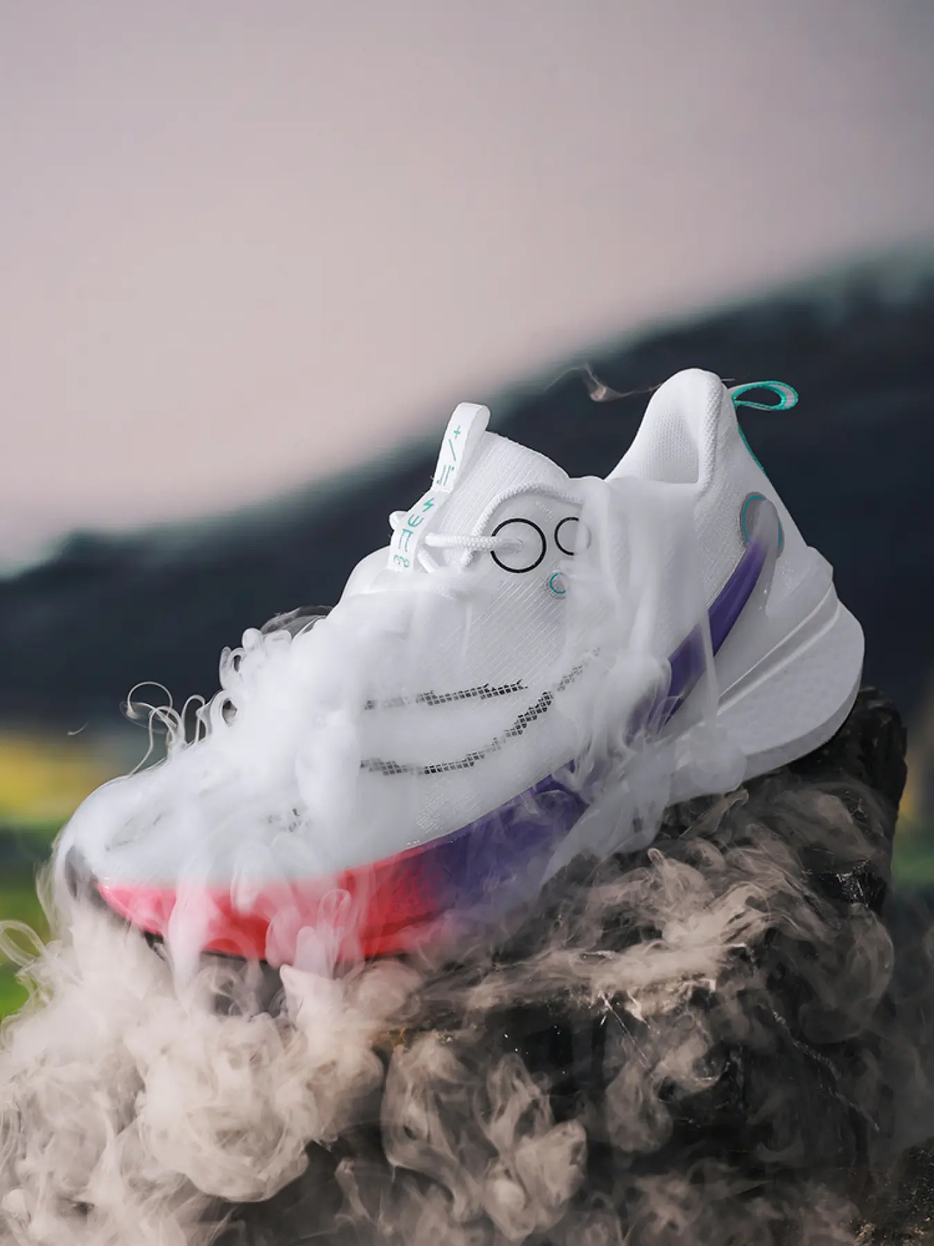 Parent-Child White-Pink-Purple Gradient Casual Shoes, Light Cool Sport Style, Breathable Mesh + Gradient Sole, Fresh Color, Light & Comfortable Fit , Ideal for Parent-Child Daily Outings & Casual Wear Scenarios
