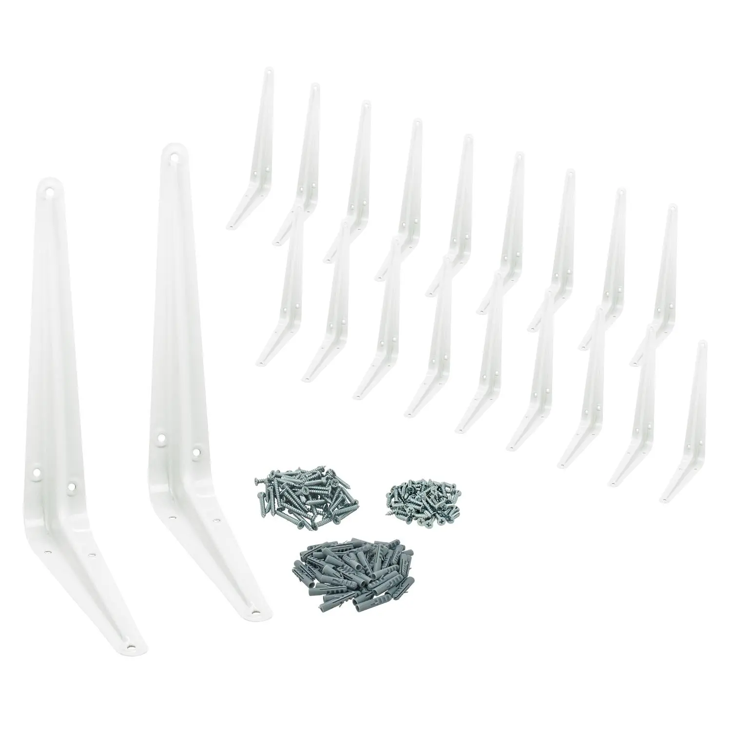 Nuk3y 6" x 8" L Shape Heavy Duty Shelf Bracket with Screws, 20 Pack