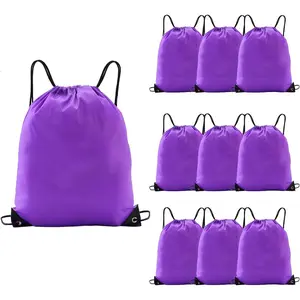 Drawstring Backpacks,10 Pack -- Lightweight Drawstring Bags, Gym Sack for , Daily Use & Travel (10, )
