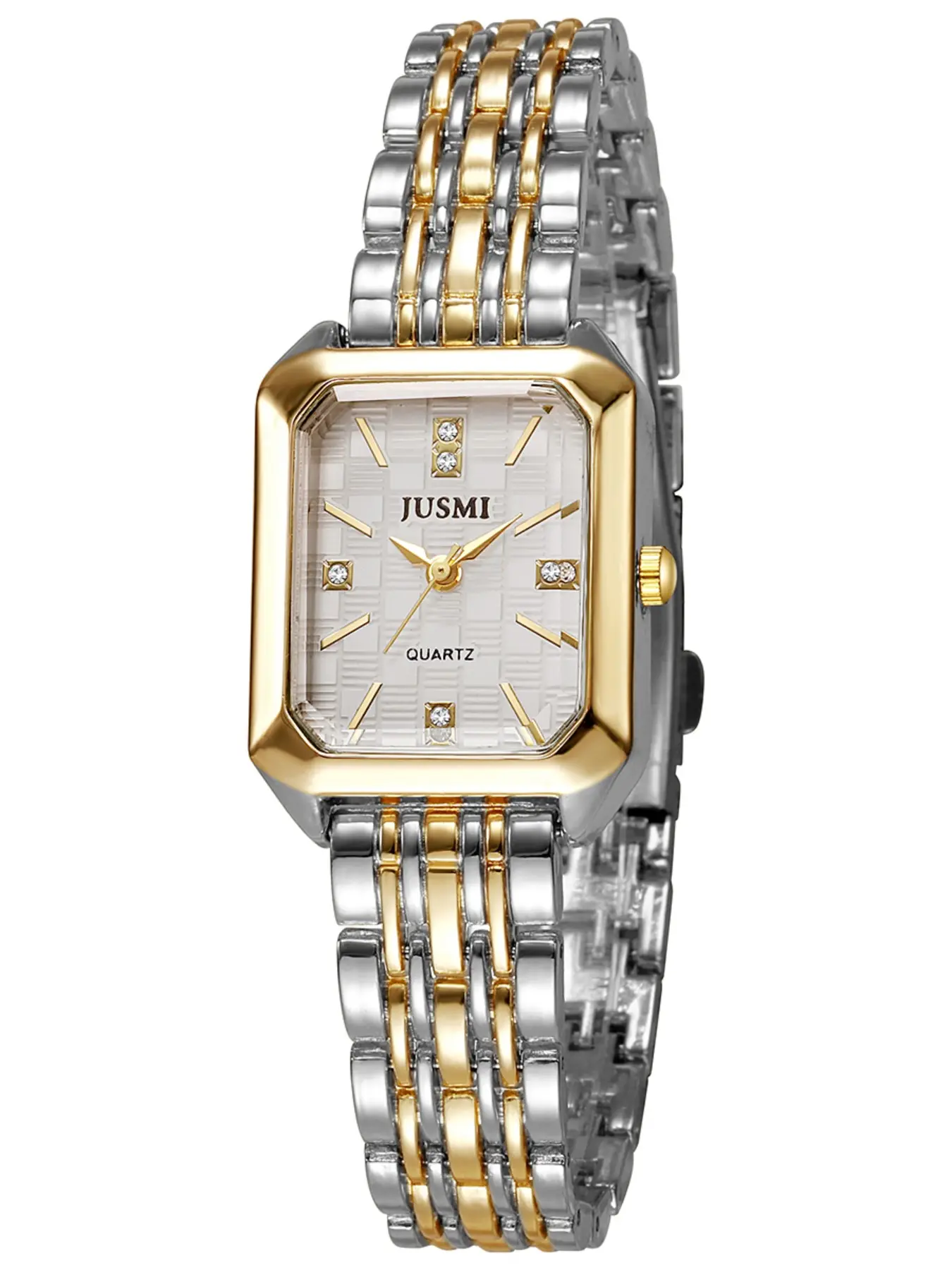 Jusmi Women's Vintage Square Quartz Watch, Elegant Wristwatch and Versatile Daily Commute Timepiece, Unique Design, Lightweight Luxury, Single Piece