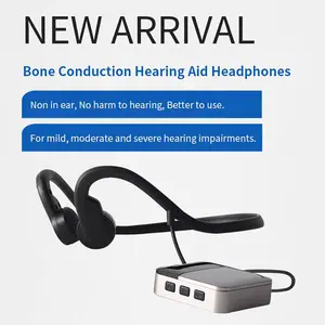 SCHBIT Bone Conduction Hearing Aid & Bluetooth Headset Kit, Healthcare Medical Supply, 16-Channel Digital Chip, Noise Cancellation, No Whistling, Over-Ear Design for Mild to Severe Hearing Loss, 20H Battery, Bluetooth 5.3
