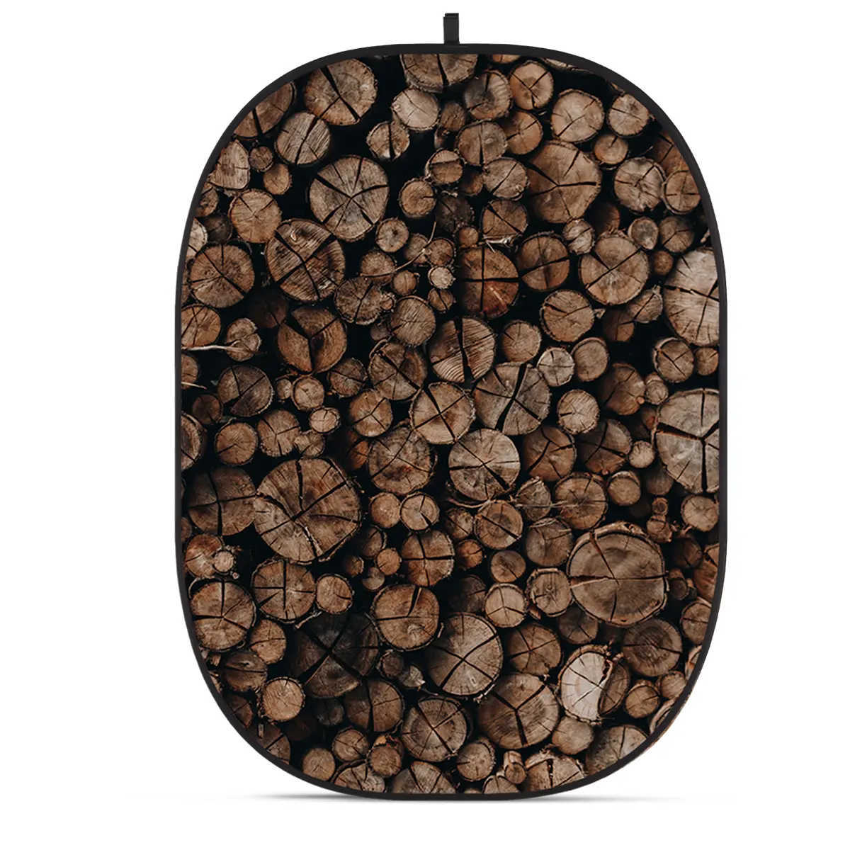 Glow CBA-WW0010 5x6.5' Fabric Collapsible Backdrop, Wooden Wall