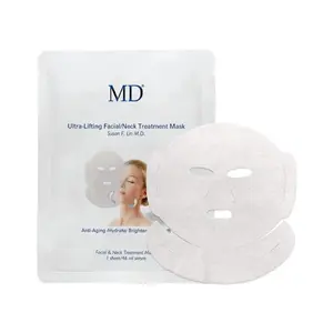 MD Ultimate Face & Neck Lifting Mask - Anti-Aging Hydrating Brightening Formula with Horse Chestnut & Niacinamide - 1 Sheet/46ml Serum