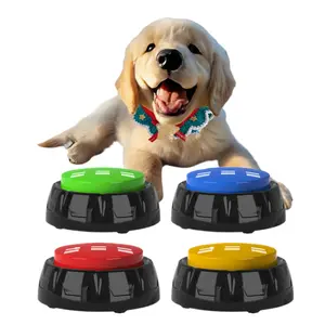 Pet Toy Talking Dog Communication Button, Recordable Dog Training Button, Easy-to-Use Voice Recording Button, Interactive Talking Button,scene sticker,dog training