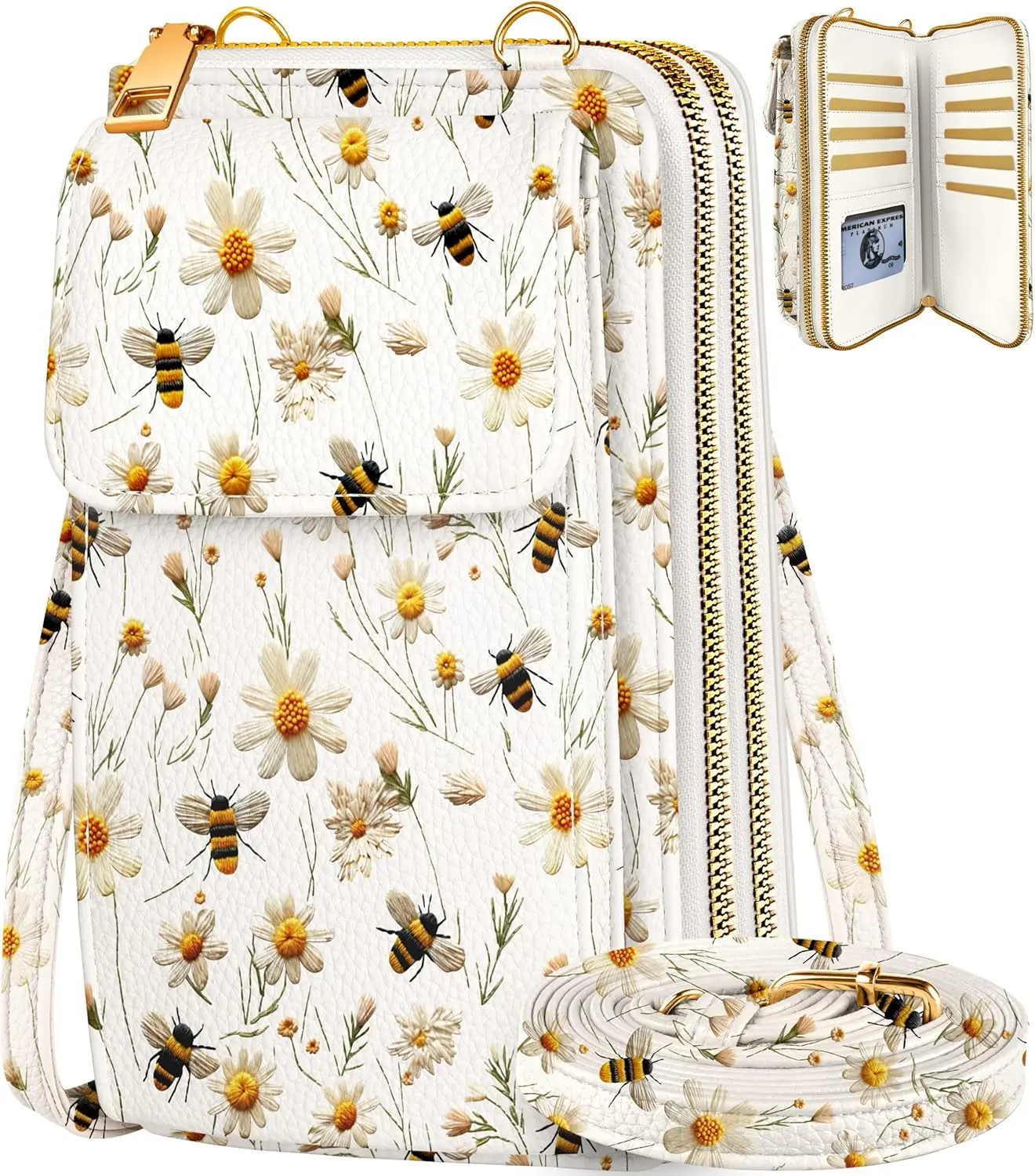Phone Purse for Women - Cute Small Crossbody Bags Cellphone Wallet with Adjustable Strap Zipper and Card Slots Miss Adola