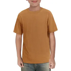 Haloumoning Boys Short Sleeve Shirts Kids Summer Crewneck T-Shirts Casual Tops Tees 5-14 Years