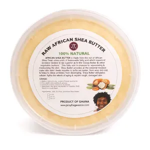 Raw Shea Butter 100% Pure African Unrefined with Natural Smoky Scent Moisturizer for Dry Skin Hair DIY Body Butter Soap Lip Balm 16 oz from Real Shea Tree Rich in Vitamin A E F