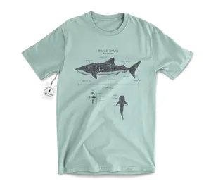 Whale Shark Anatomy T-shirt, Whale Shark T shirt, Marine Biology Shirt, Nautical T Shirt, Shark Gift, Shark Shirt, Beach T shirt Cotton Menswear
