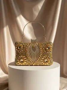 Elegant Vintage Floral Evening Bag for Women, Fashionable Rhinestone Handbag, Perfect for Weddings, Parties, Birthdays, Gifts