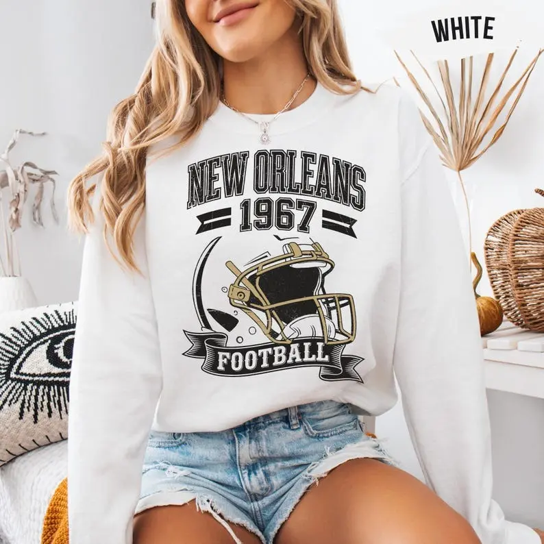 New Orleans Football Sweatshirt | 1967 Vintage Saints Crewneck | Retro Fan Apparel