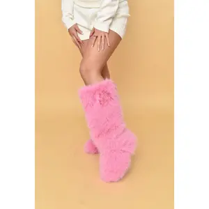 MELANIE-39 Faux Fur Knee-High Snow Boots