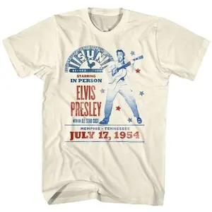 Elvis Presley Starring In Person Men's unisex TShirt Cotton Streetwear