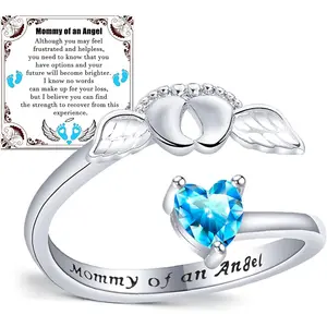 Mommy of An Angel Angel Wing Ring - Miscarriage Gift for Mothers