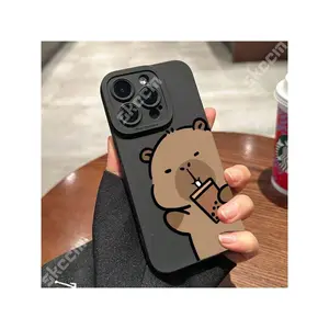 ​ ​   "Capybara Boba Tea  Case - Kawaii Animal Drinking Bubble Tea Suitable For 17/17 Air/17 Pro/17 Pro Max/16 Pro Max/15 Pro Max/14 Pro Max/13 Pro Max/12 Pro Max, |     Shockproof & Anti-Fingerprint | #   AnimalLover #   BobaAddict #   CapybaraLove" ​