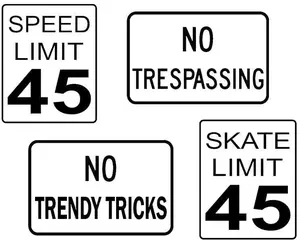 DIY Mini Road Sign Decal Kit - Sticker Sheet of 4 Decals