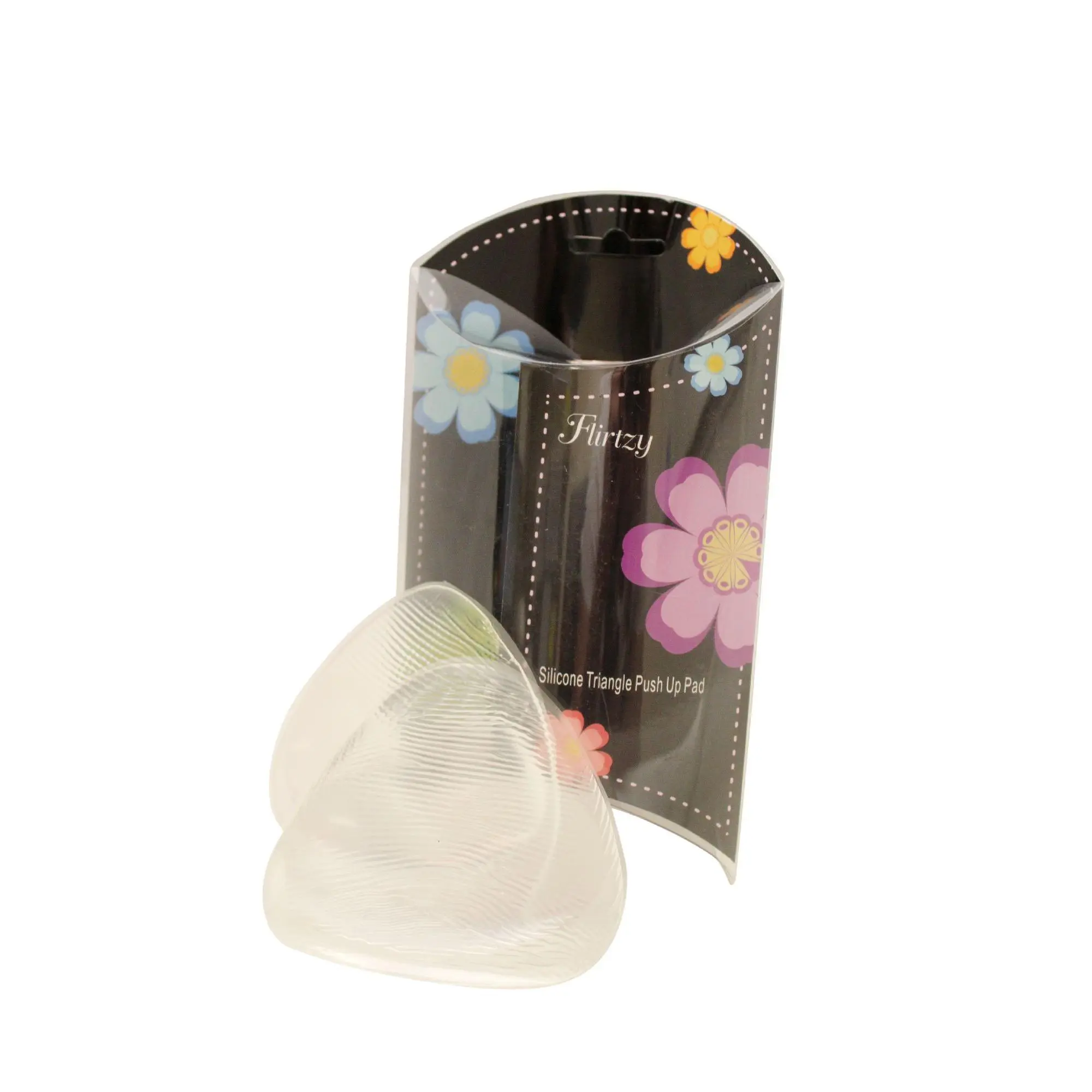 Flirtzy Transparent Silicone Bra and Bikini Gel Push Ups Cup InsertsTriangle Shaped Enhancement Waterproof Inserts for Bikini, Swimsuit and Bra, Adds a Cup Size