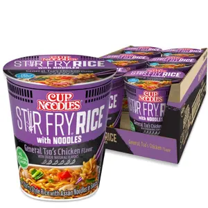 Instant Ambient General Tso's Chicken Stir-Fry Rice-Noodle Cup Food Meals, 2.68 oz (Pack of 6)