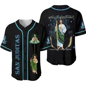 Camisas De San Judas Tadeo Jersey, San Judas Tadeo Ruega Por Nosotros Christian Gospel Jersey Shirt, Sanjuditas Baseball Jersey, Gift Mexcico Jersey for Men and Women, Baseball Jersey Style